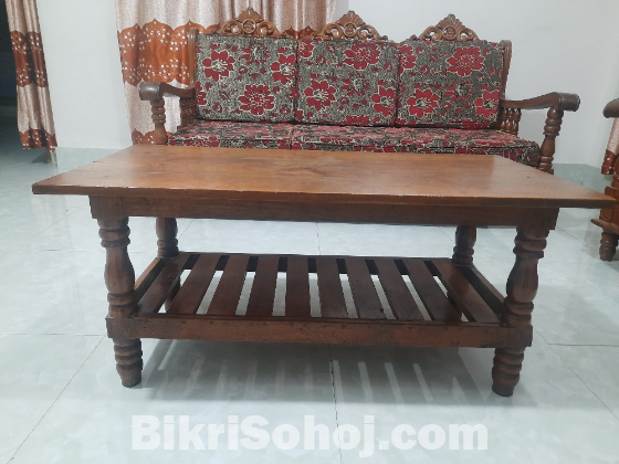 অরিজিনাল চিটাগং টিক সেগুন কাঠের সোফা সেট